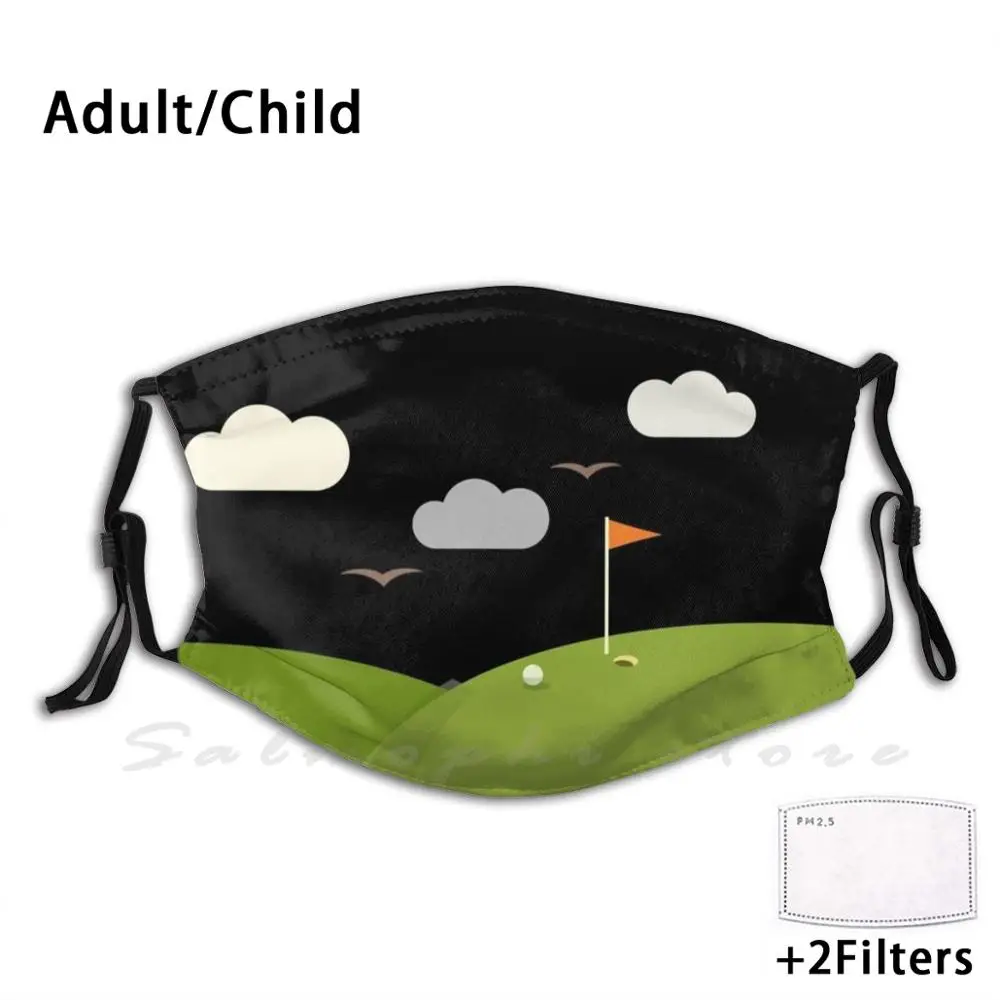 Маска для гольфа Подарочная идея любителей моющийся фильтр лица защита от пыли