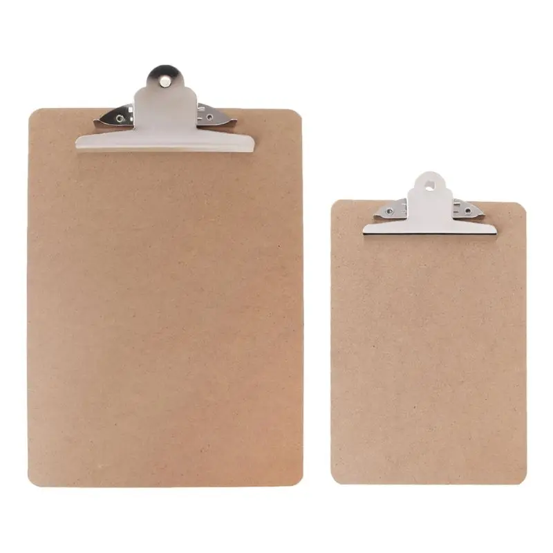 

Portable A4/A5 Wooden Writing Clip Board File Hardboard with Batterfly Clip for Office School Stationery Supplies