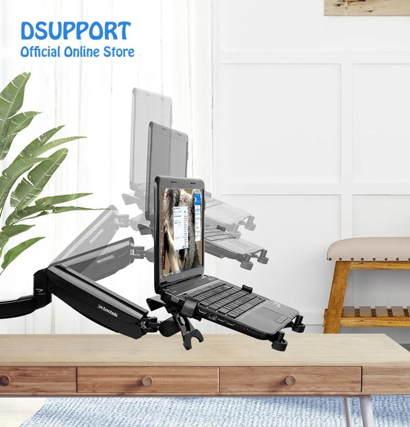 Loctek D5F2 крепление для ноутбука двойного использования + держатель монитора в