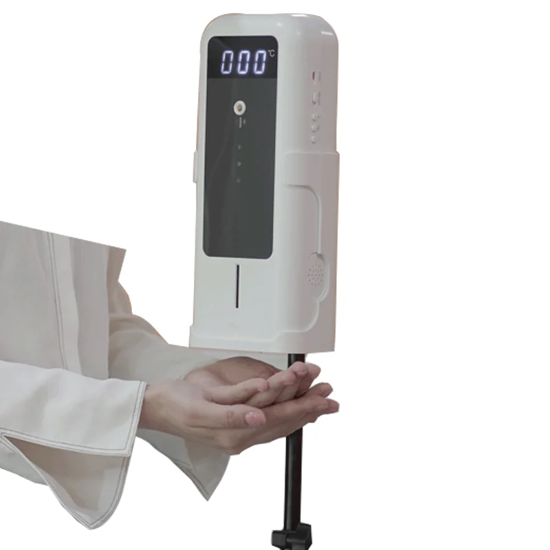 Датчик температуры с дозатором дезинфицирующего средства для рук