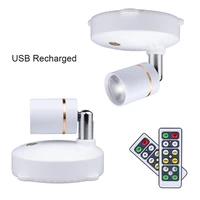 2pc usb recharged led downlight remote controller touch sensor dimmable indoor lamp fixture 6000k for foyerbedroom