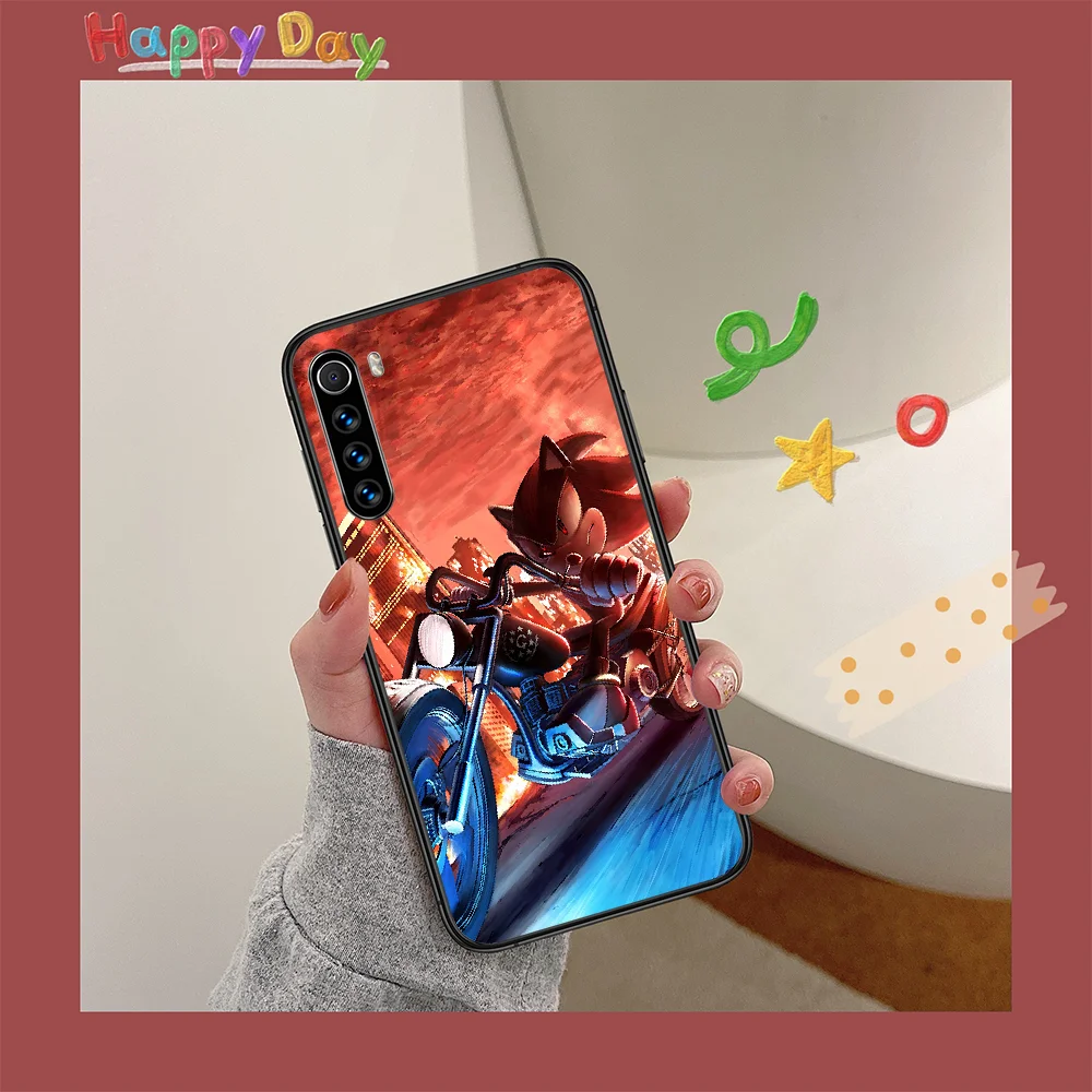 

Hedgehog Cartoon Sonic Phone Case For XIAOMI Redmi Note 5 7 8 T 9 6A 7A 8A 9S K 20 30 Pro black Prime Soft Coque Silicone Bumper