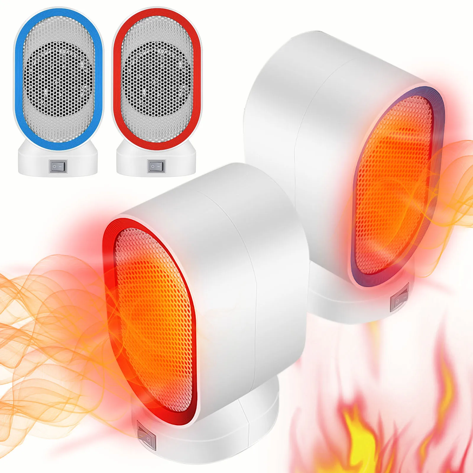 

Small Space Heater Electric Ceramic Heater Mini Indoor Portable Heater With Tip-over And Overheat Protection Winter Heater