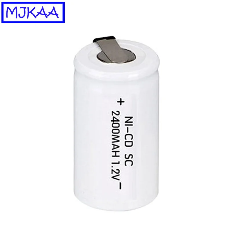 MJKAA 12 шт. SC 2400mah 1,2 V 22*42 Ni-CD аккумуляторная батарея Sub C для электрической отвертки дрель 4,25 см* 2,2 см электроинструменты
