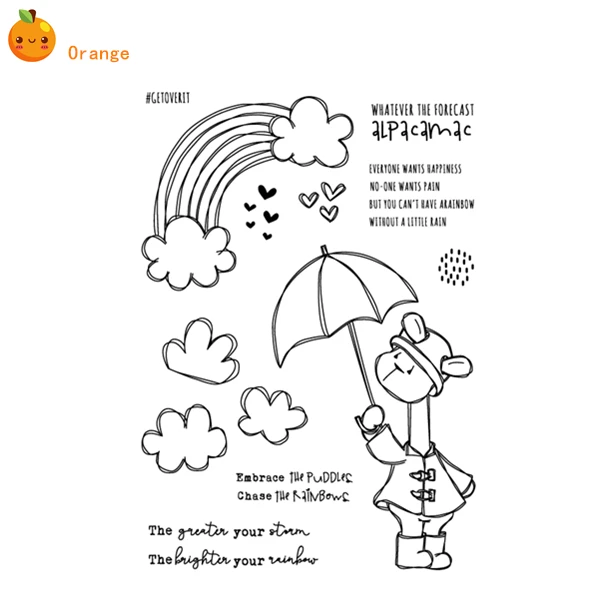 Прозрачные штампы в виде жирафа для скрапбукинга сделай сам/изготовления