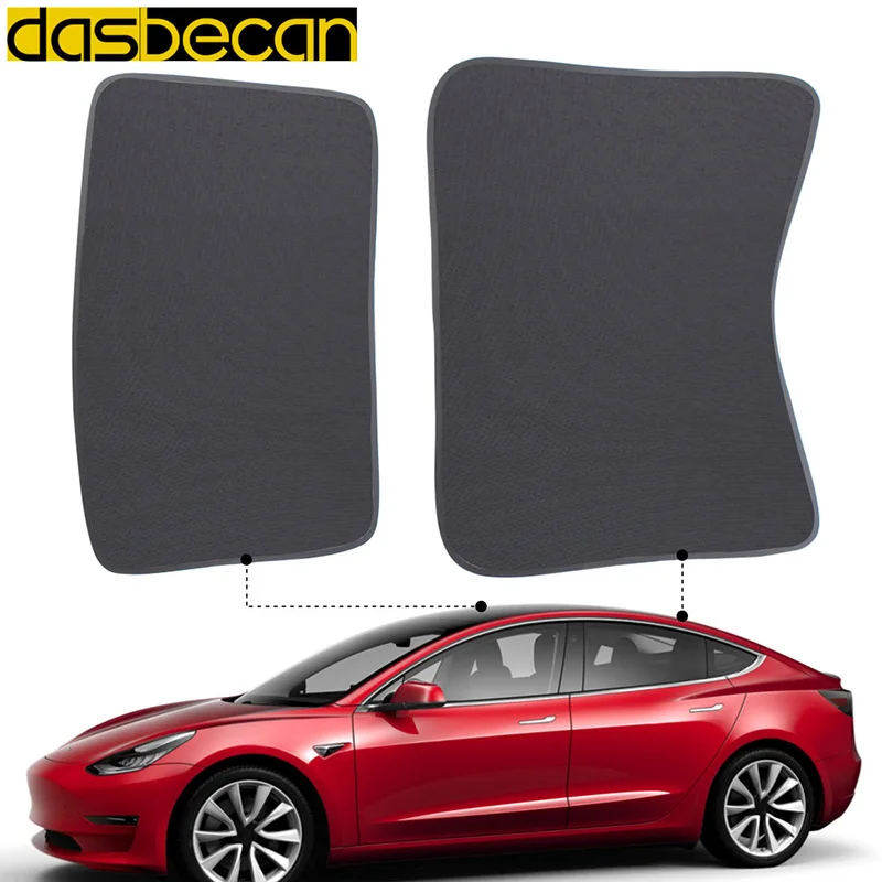 Dasbecan автомобильный солнцезащитный козырек на крышу Tesla модель 3 лобовое стекло передний задний солнцезащитный козырек для Tesla Аксессуары стекло для крыши, солнцезащитный