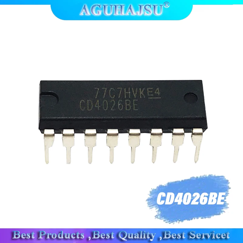 10 шт. CD4026BE DIP CD4026 DIP16 Новый и оригинальный IC встроенный десятичный