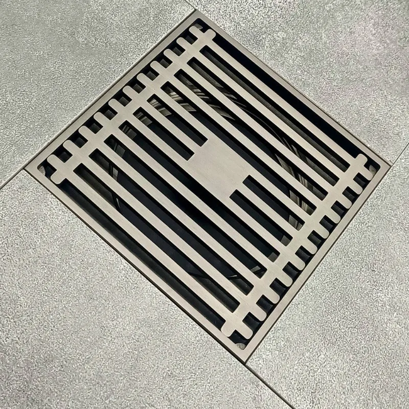 

Drain Pipe Filter Hair Shower Drain Pipe Square Bathtub Antique Brass Art Carved Bathroom Floor Drain Garbage Grate Drain Pipe
