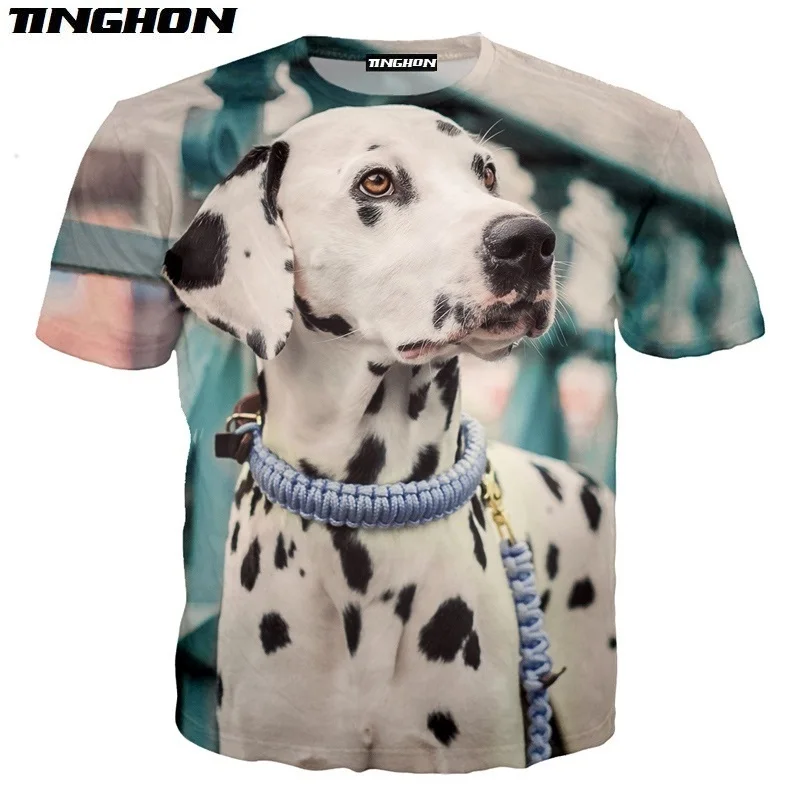 Женская футболка с изображением животных собаки 3D леса далматинской тематики