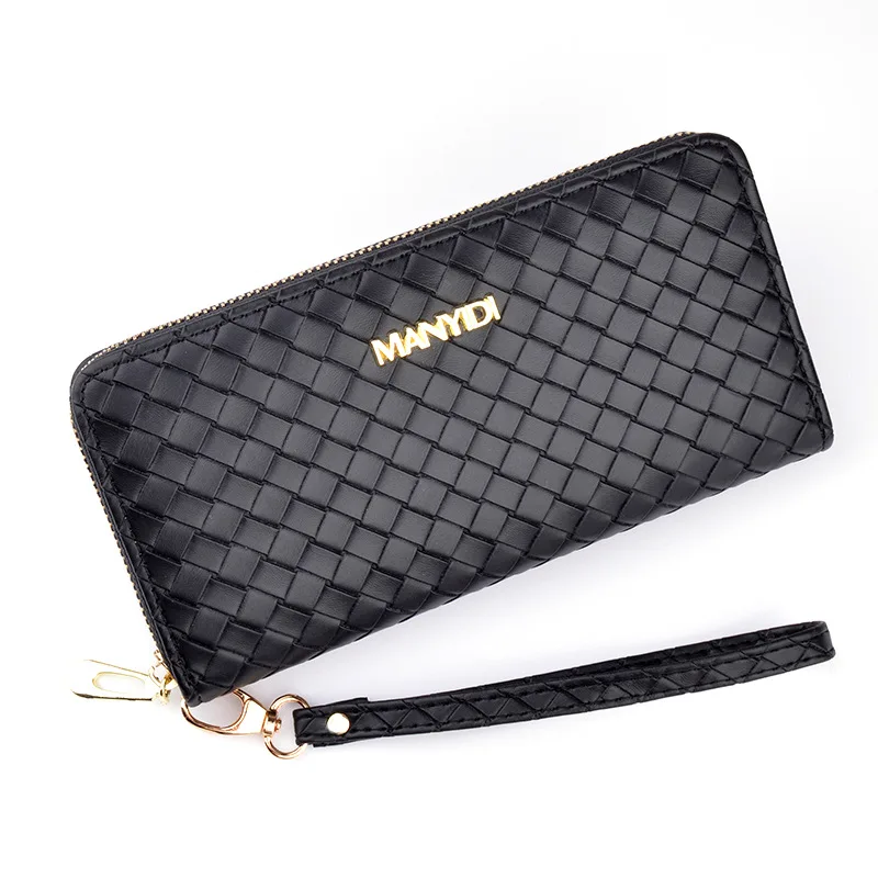 

New Style Ladies Wallet Zipper Fashion Woven Pattern Large-capacity Coin Holder