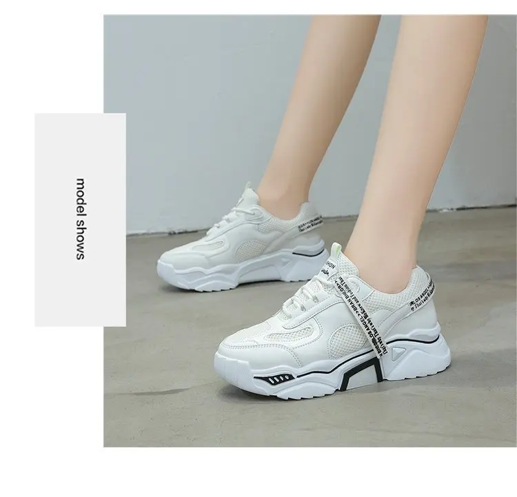 

The New Spring 2021 Fashion Women's Shoes Sneakers Show High Running Shoes Platform Comfortable Breathable Trend