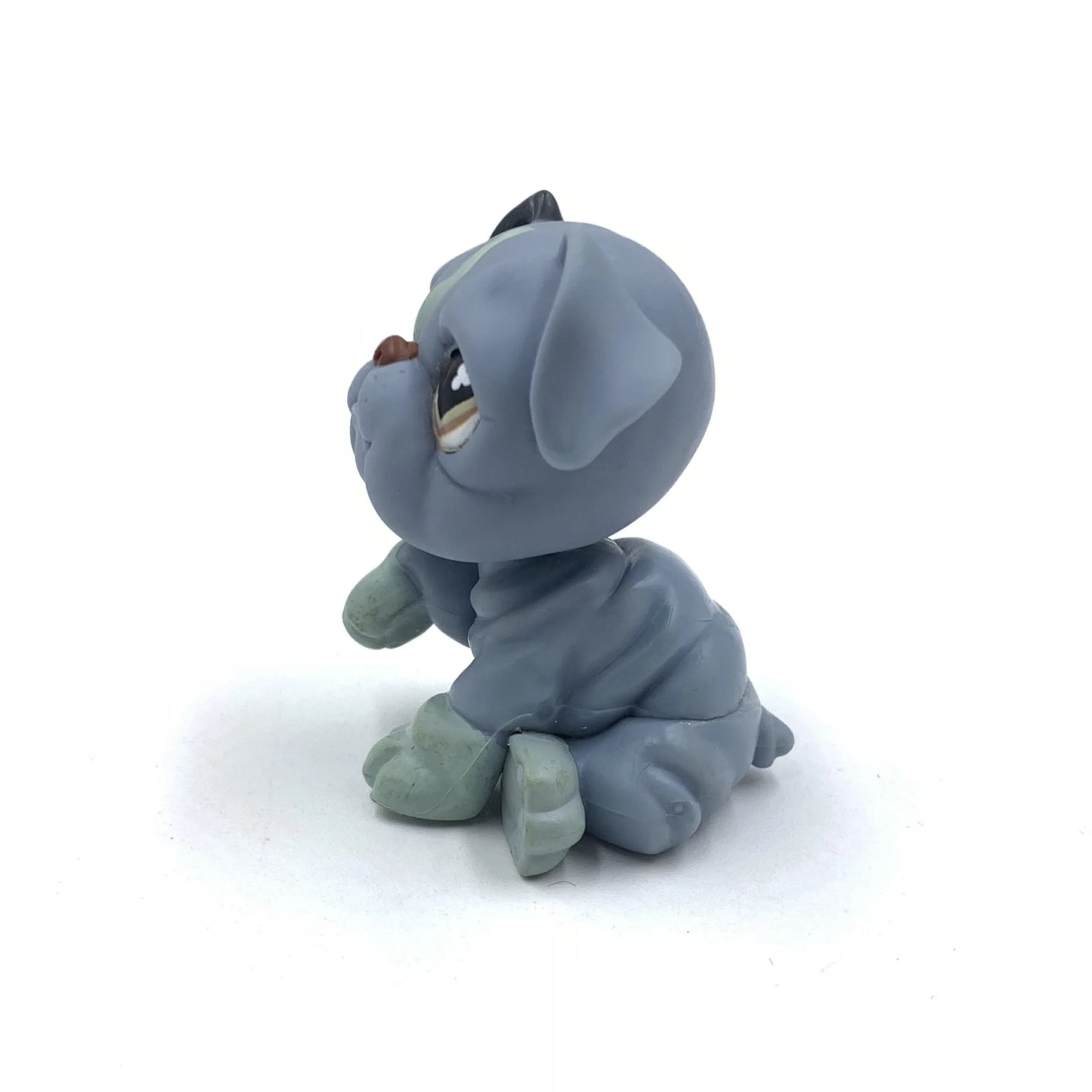 Old pet shop toys BULLDOG Dog #668 blue dog with yellow eyes old original model toy for kids Christmas gift | Игрушки и хобби