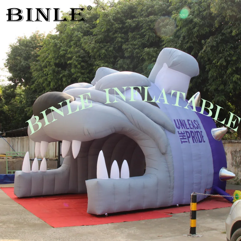 

Durable oxford 4.8x4.5x3.8 meters advertising mascot inflatable bulldog tunnel entrance for football sports event