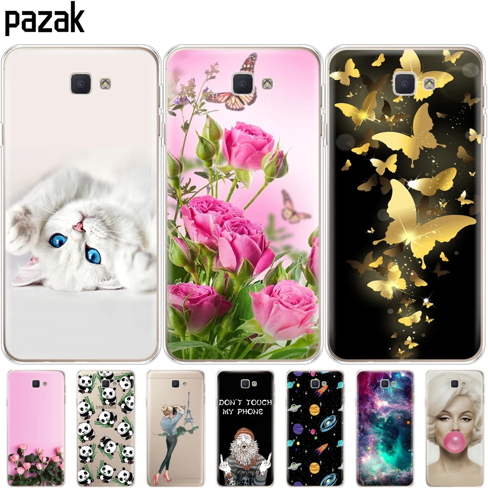 Силиконовый чехол для Samsung Galaxy J7 Prime SM G6100 G610F G610M мягкий tpu On7 2016 телефона с рисунком