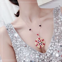 fashion trend high end temperament red bff necklace women banquet dance party quality brand designer jewelry fairy grunge unique
