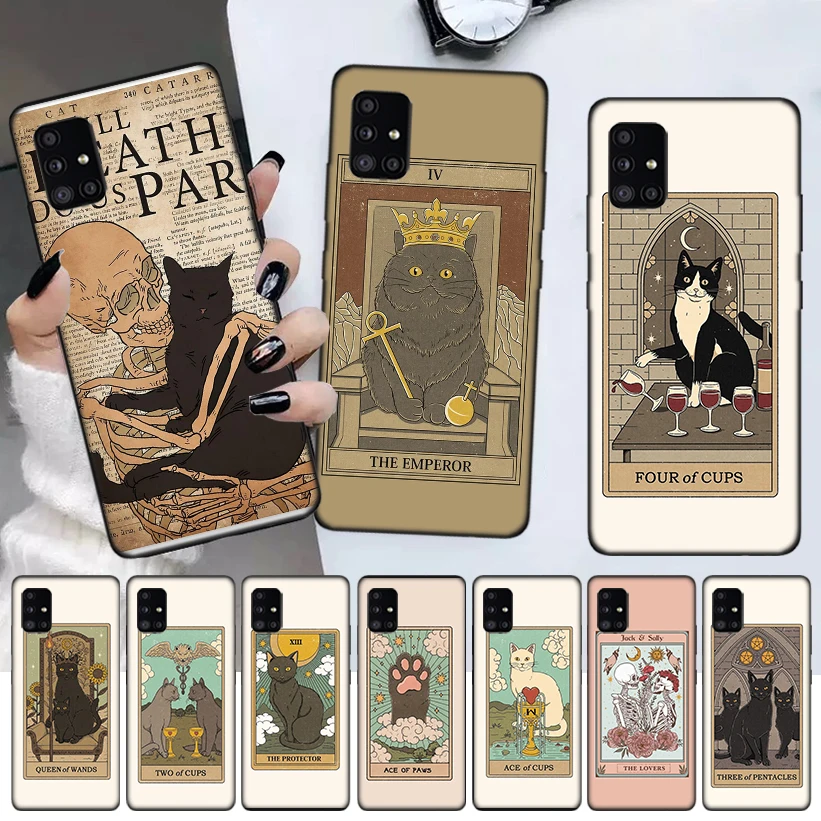 

Cat Tarot In Tarot Phone Case For Samsung Galaxy A52 A51 A71 A72 A12 A22 A32 A42 A21S A31 A41 A02S A11 A01 A91 Cover Coque Funda