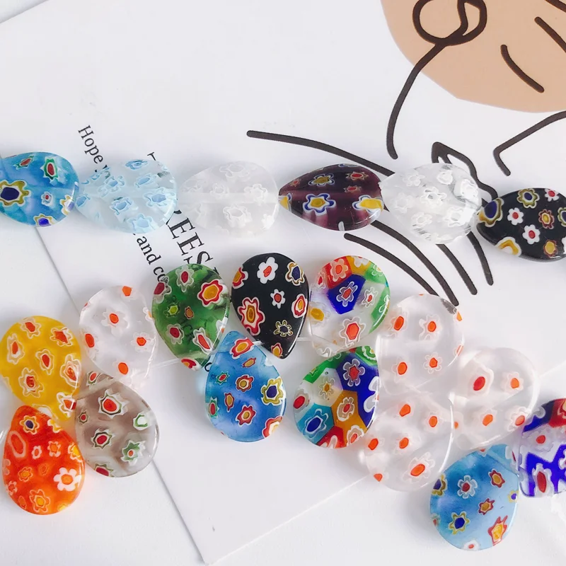 Разноцветный цветок сливы в форме капли цвет Эд глазурь тысяча цветов