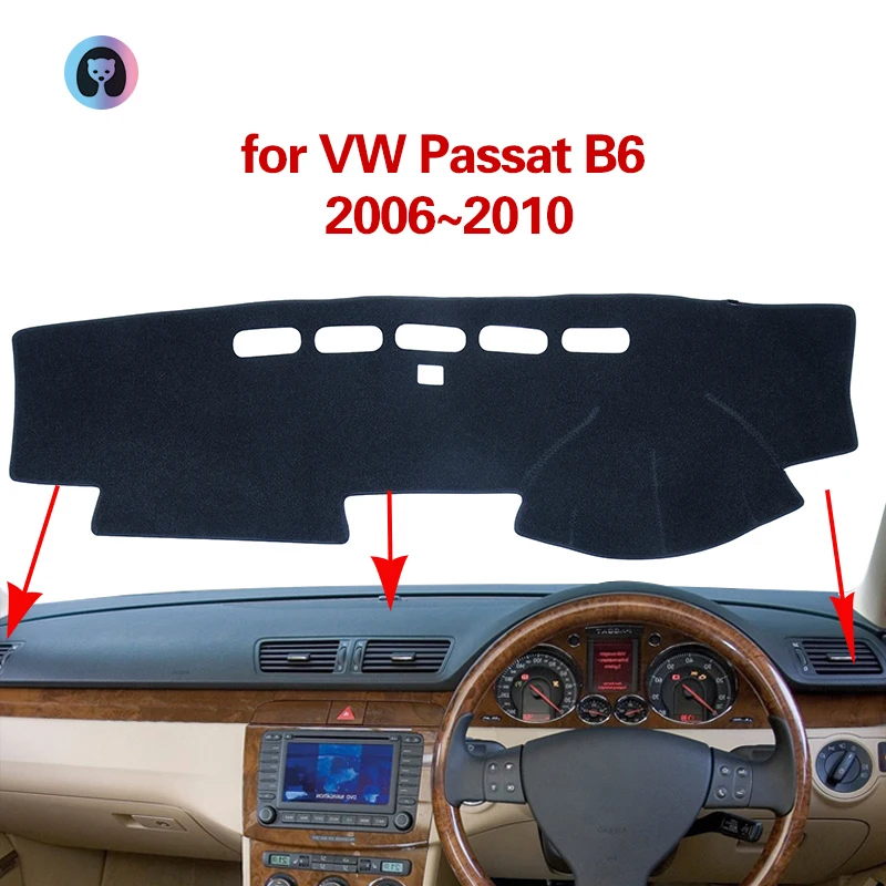 Нескользящий коврик для Volkswagen VW Passat B6 чехол приборной панели фланелевый