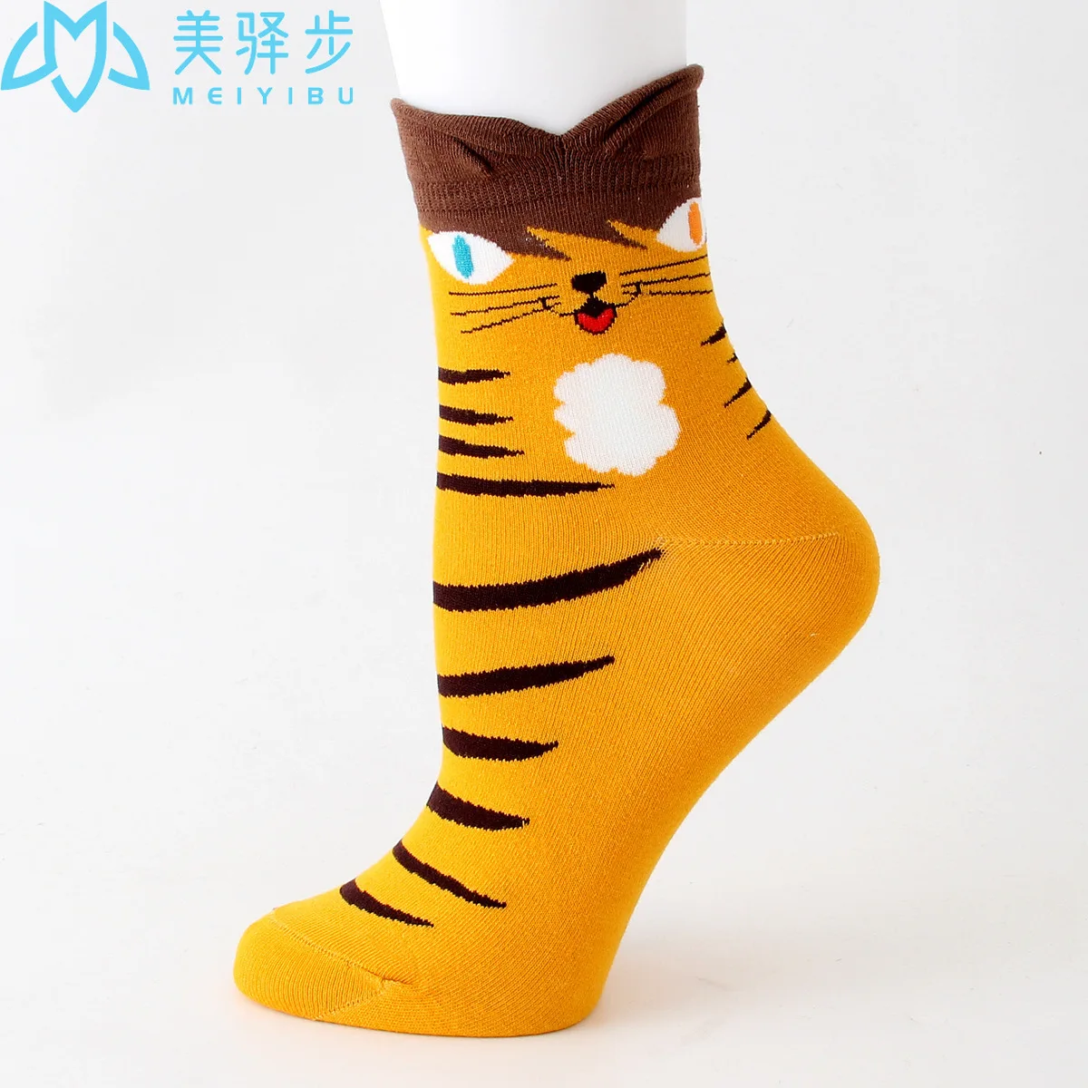 12 Pairs Per Set Korean Version Cartoon Women's Socks Japanese Cat Cartoon Socks Wholesale Manufacturers.