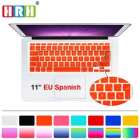 hrh uni color waterproof ultra thin spanish silicone keyboard covers keypad skins protector for mac book air 11 6 eu version