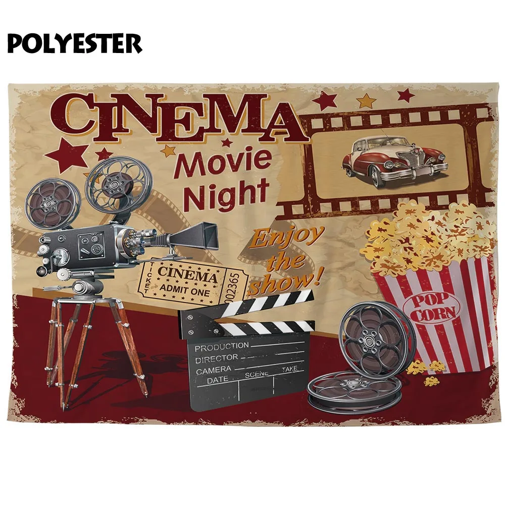 Allenjoy The Show вечерние Decor попкорн проектор автомобильная пленка Хлопушка винтажные