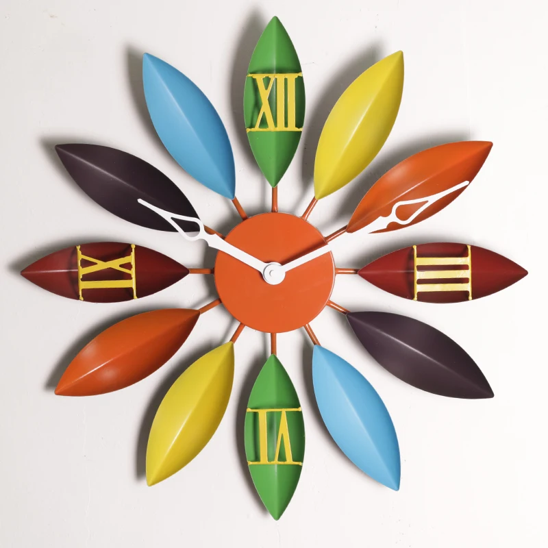 Металлические большие 3d настенные часы современный дизайн гостиная ретро