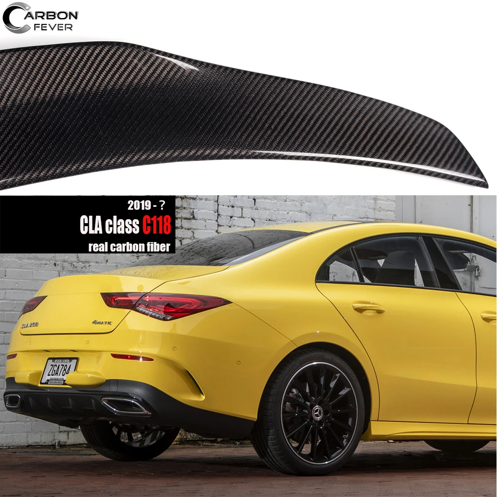 Задний спойлер из углеродного волокна с саржевым переплетением High-Kick 3*3K для Mercedes