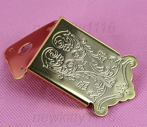 Золотой подгрифок мандолины мост хром для гитары цветочный узор с крышкой | Спорт