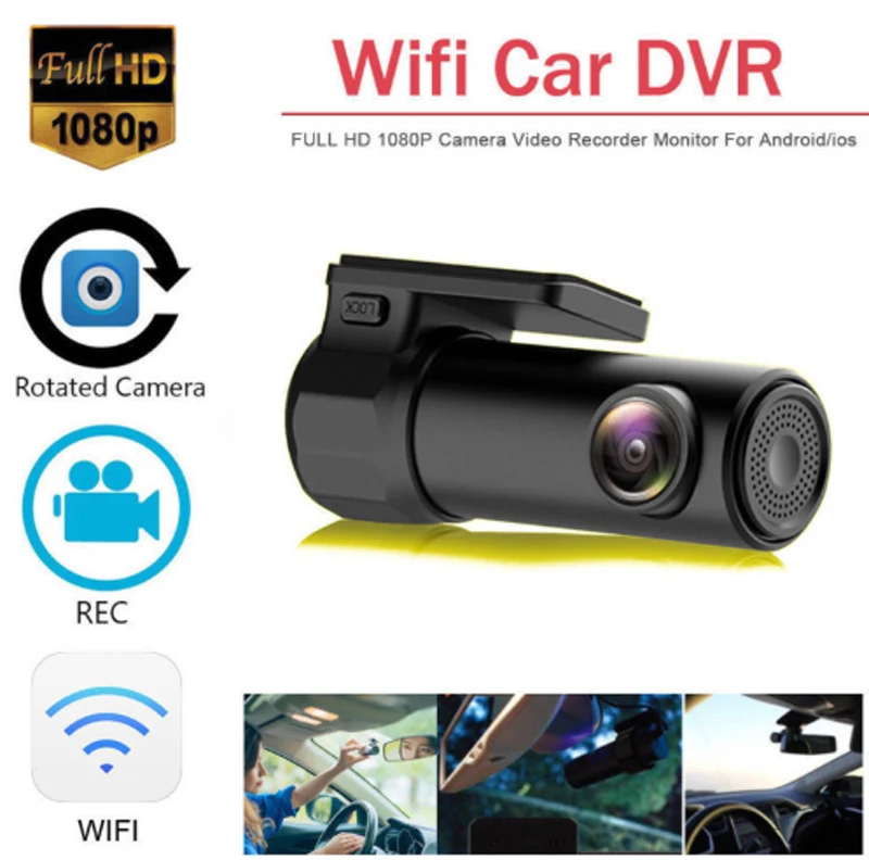 Автомобильный видеорегистратор Full HD 1080P с Wi Fi автомобильная камера ночным