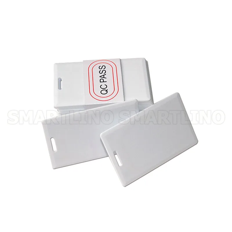100 шт./лот пассивная 125 кГц TK4100 пустая RFID толстая белая карта чиповая смарт с