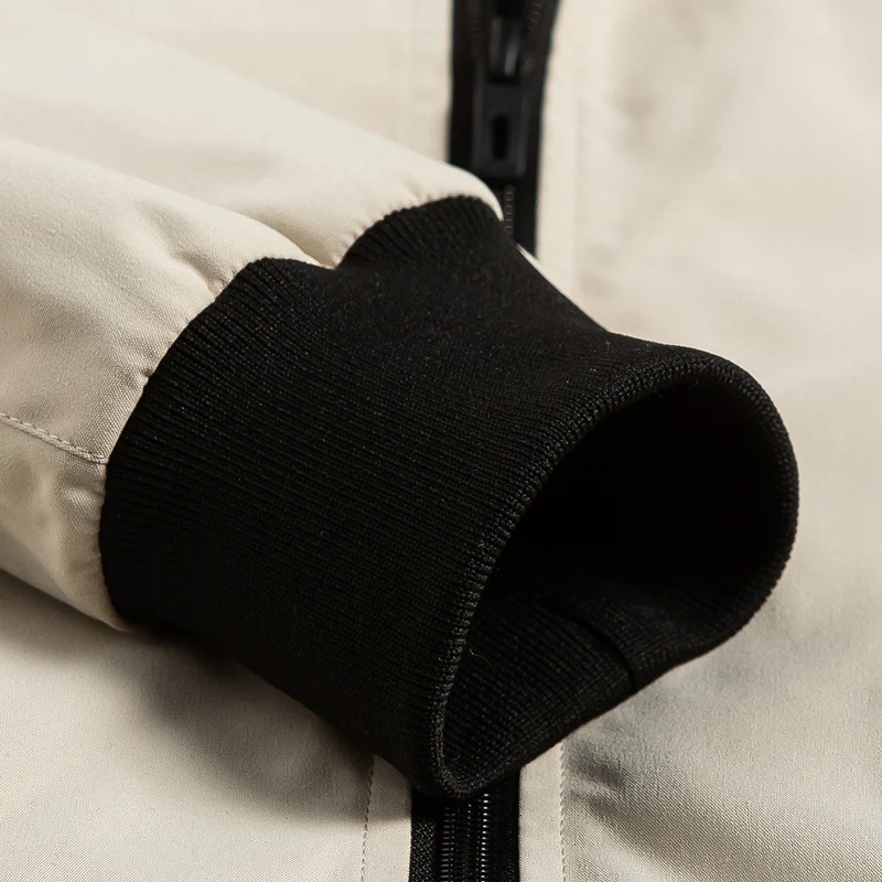 Мужская куртка-бомбер Повседневная облегающая однотонная верхняя одежда в стиле