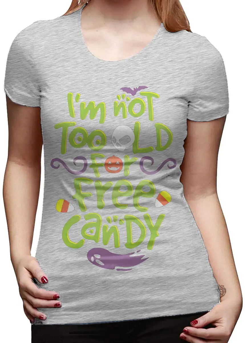 FGHFG Not Too Old for Free Candy Женская Классическая футболка хлопковая унисекс мужская