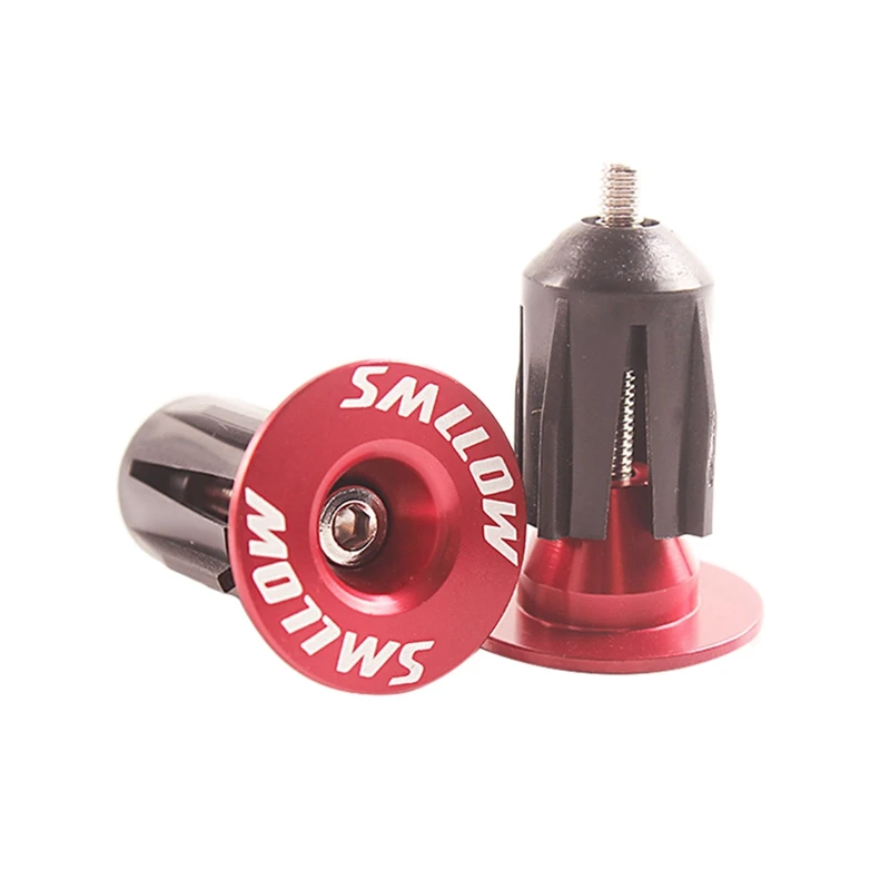 SMLLOW 4 шт. Велосипедная ручка Рулевой штырь Универсальные колпачки для горного, шоссейного и складного велосипеда, красный и золотой.