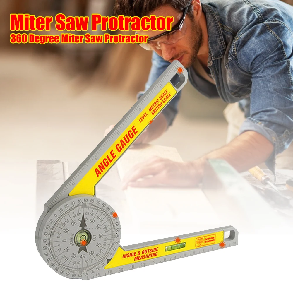 

Calibration Miter Saw Protractor Angle Finder Miter Gauge Goniometer Meter Ruler Wood Measure Ruler Profile Marking Tool