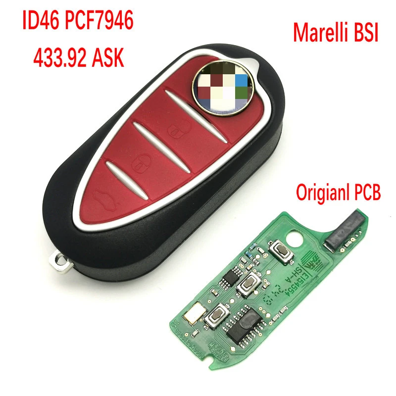 Дистанционный ключ Datong World для Alfa Romeo 147 156 166 GT оригинальный PCB PCF7946 433 92 МГц ASK Marelli BSI