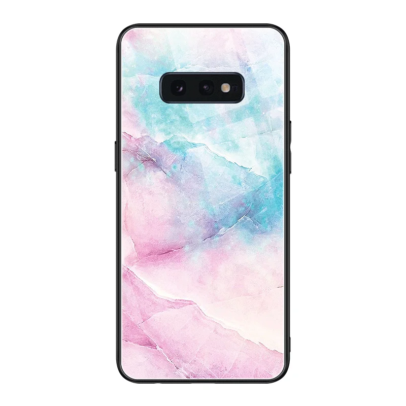 

Case For Samsung Galaxy A51 A71 A50 A70 A10 A20 A30 M10 Marble Pattern Tempered Glass Soft TPU Back Cover Phone Cases