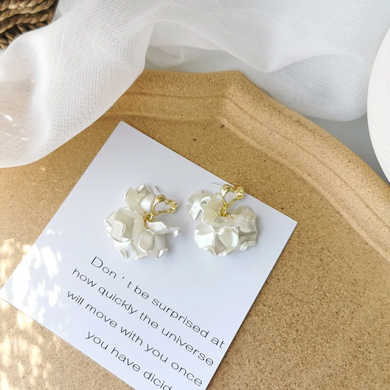 2020 новые милые серьги в Корейском стиле необычные с лепестками любви ретро