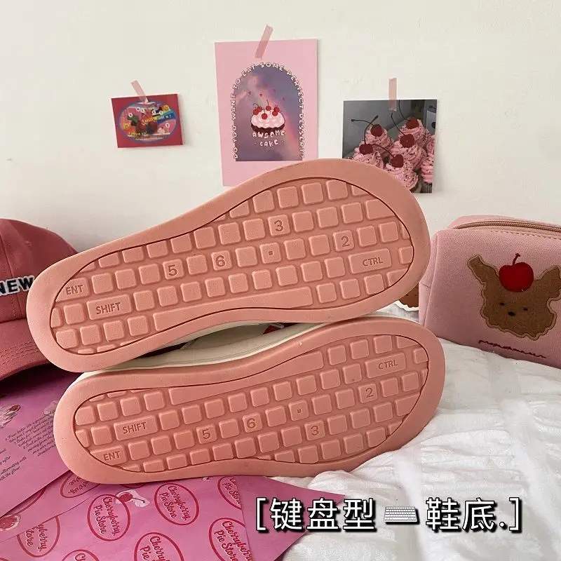

Lolita Shoes Women's Platform Sneakers Girls Pink Cute Causal Shoe Student Kawaii Sports Shoe Tennis Female Trainer Fashion 2021