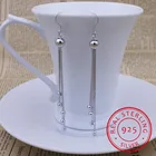 925 стерлингового серебра, свадебные украшения, длинные бусы с кисточкой, свисающие серьги для женщин, серьги Boucle D'oreille Oorbellen Brincos, можно носить с свадебный подарок