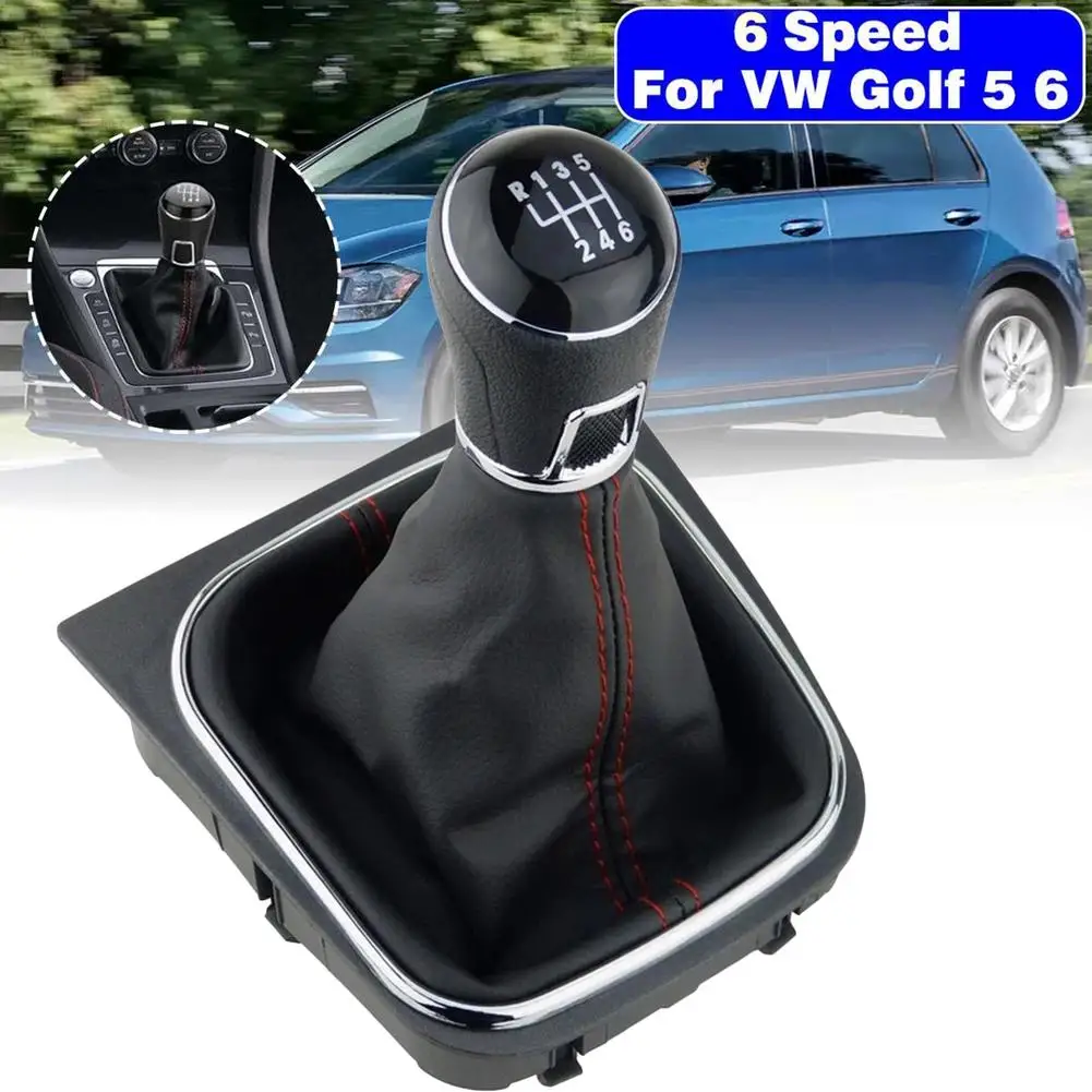 

Car Gear Shift Dust Cover Leather Case 5 Gears And 6 Gears Shift Dust Cover For GTI 2004 2005 2006 2007 2008 2009 For Golf 5 MK5