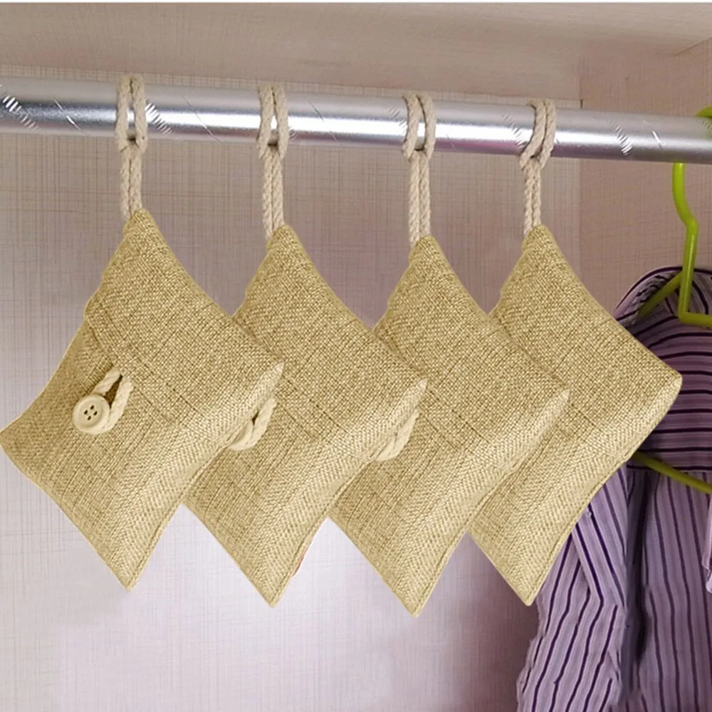 Бамбуковый уголь сумка 3 предмета в комплекте для автомобиля бамбуковый