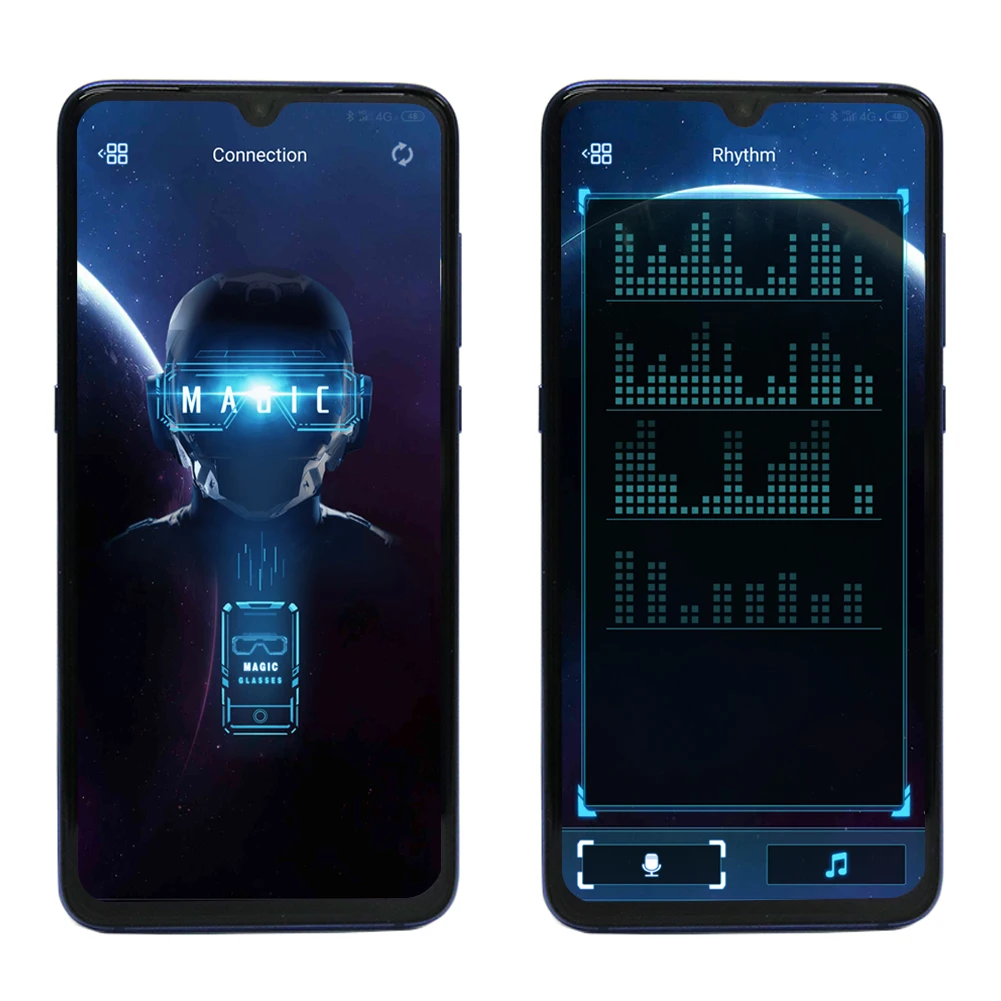 Новые светодиодные вечерние светящиеся очки DIY с App управлением Многоязычная