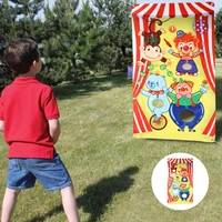 1pc carnival clown toss game banner throwing game banner party decoration