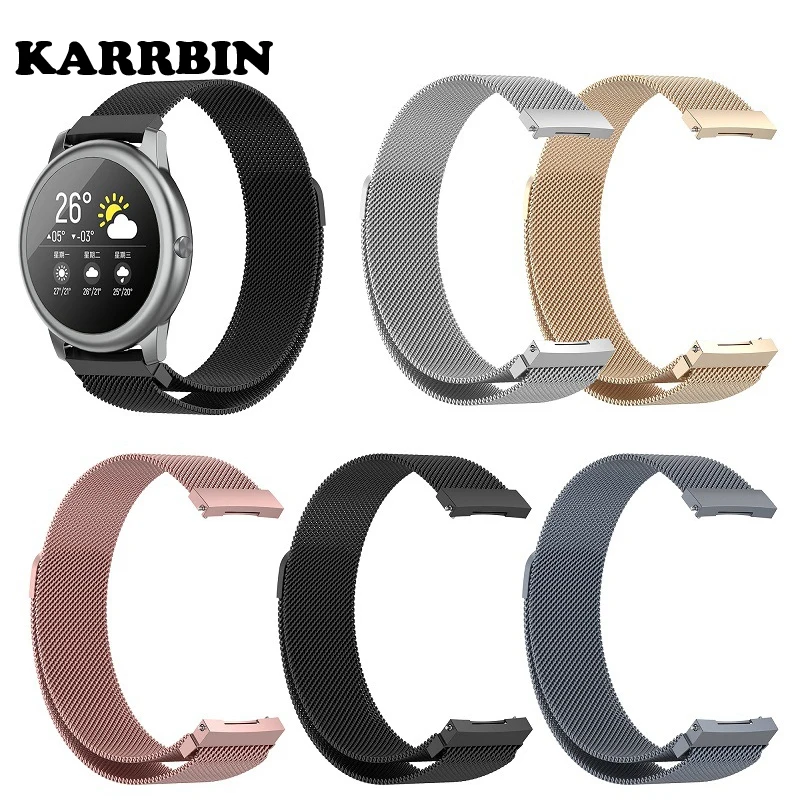 

Ремешок KARRBIN из нержавеющей стали для Xiaomi Haylou Sloar LS05, сменный металлический браслет для наручных часов Haylou RT LS05S