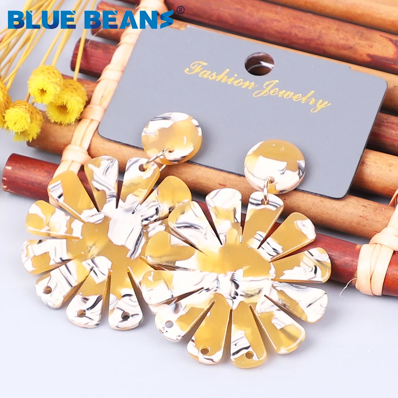 Серьги в стиле бохо женские висячие украшения для ушей форме цветка бабочки