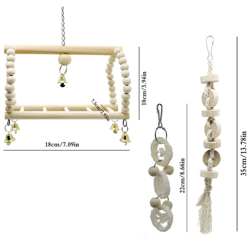 Акция! 7 упаковок жевательные игрушки в виде попугаев-подвесной Колокольчик из