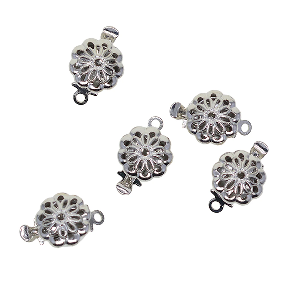 5 комплектов полых филигранных цветов зажимные застежки винтажная Пряжка сделай