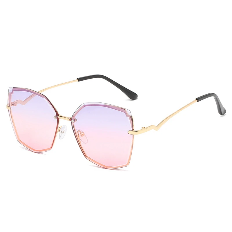 Солнцезащитные очки Polygon женские модные кошачий глаз нерегулярные без оправы