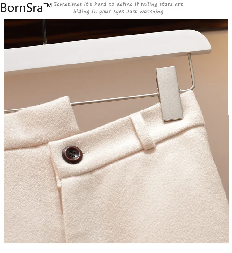 

Bornsra woolen tweed pants sweater 2 piece set women autumn winter clothes plaid knit pullovers elastic waist trousers 5XL M021