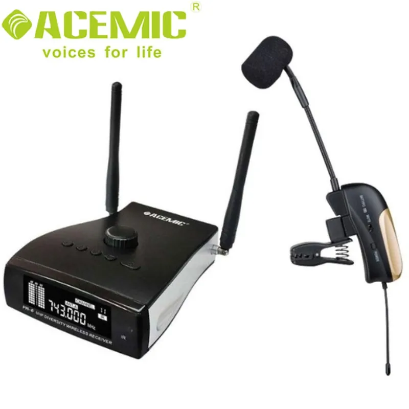 Внешний Искусственный/внешний беспроводной саксофоновый микрофон для саксофона